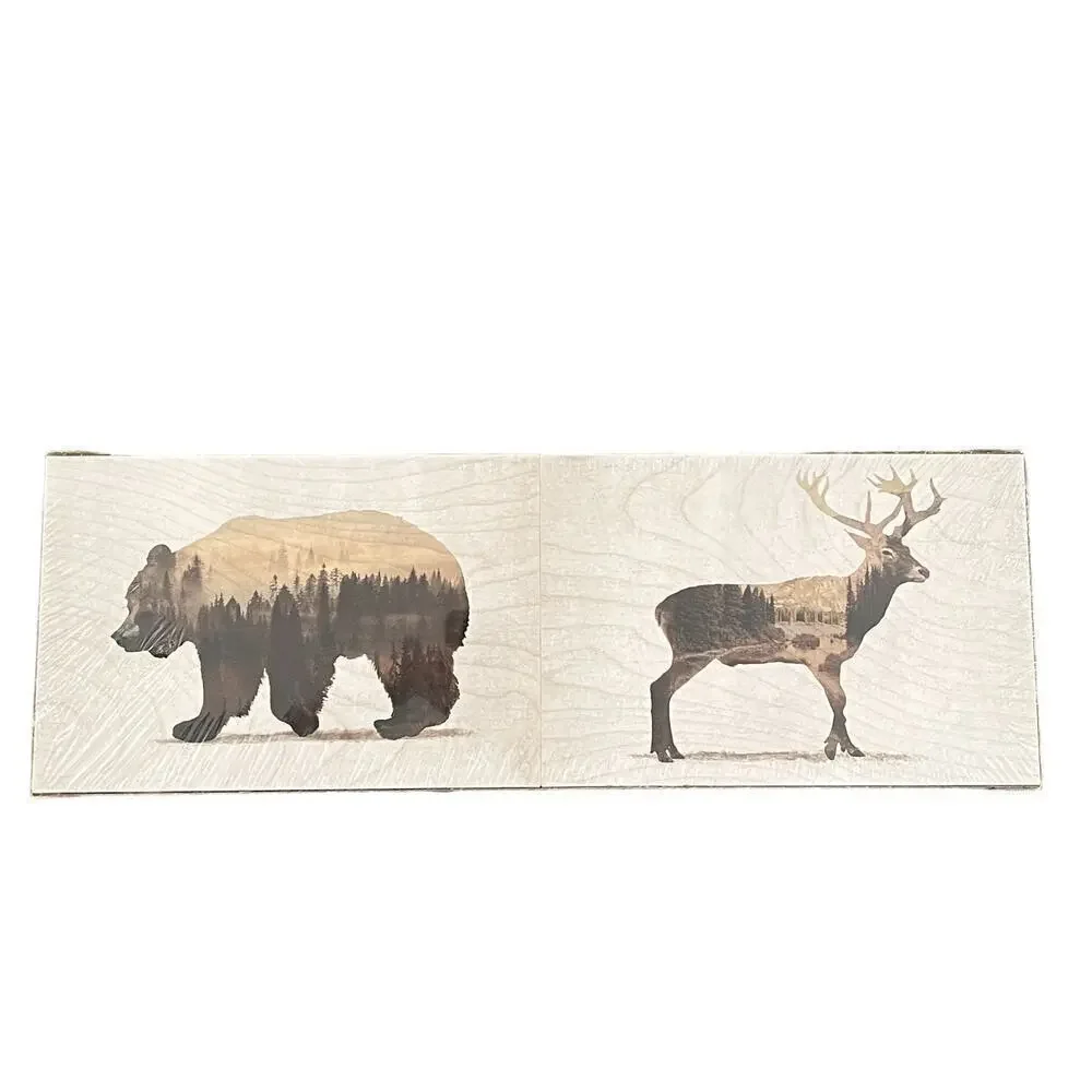 IKEA BJORNAMO Picture Set of 2 Wild Animals (11 ¾x7 ¾ 